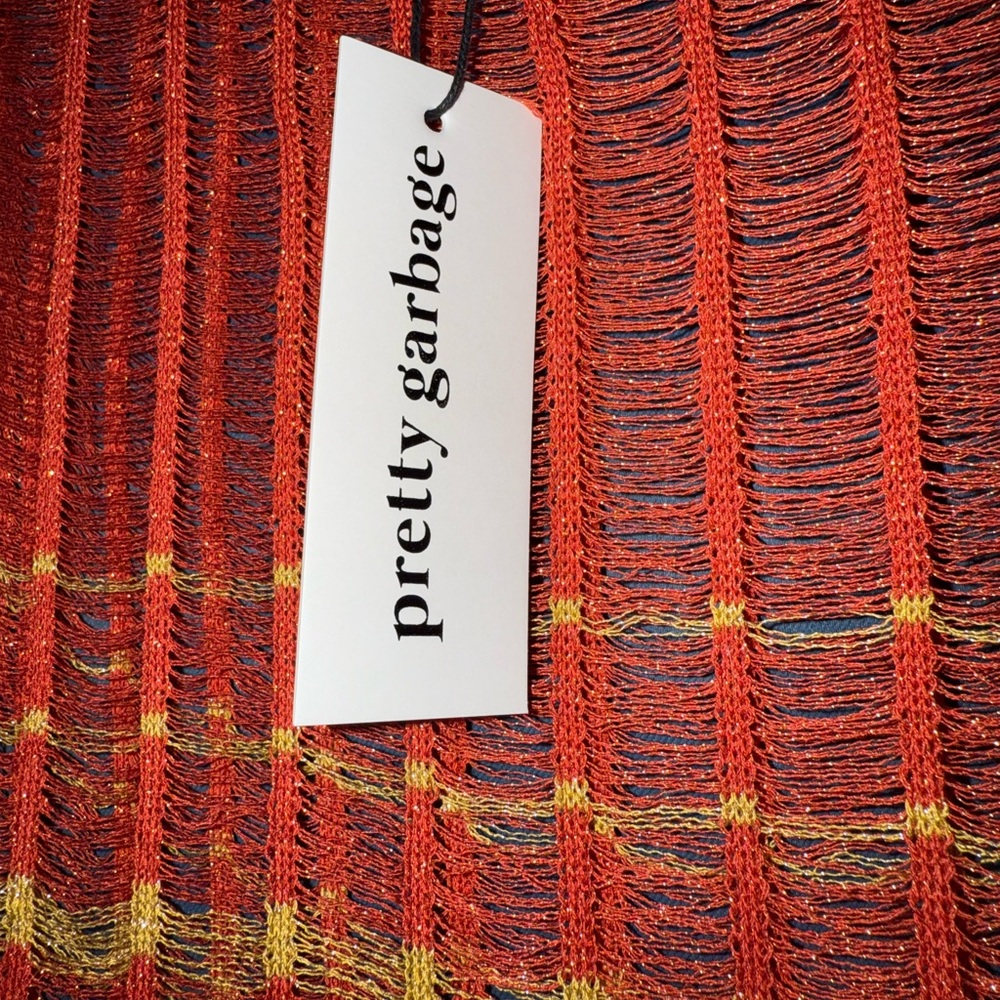 Red and Yellow Women's Knit Top - Picture 2 of 5